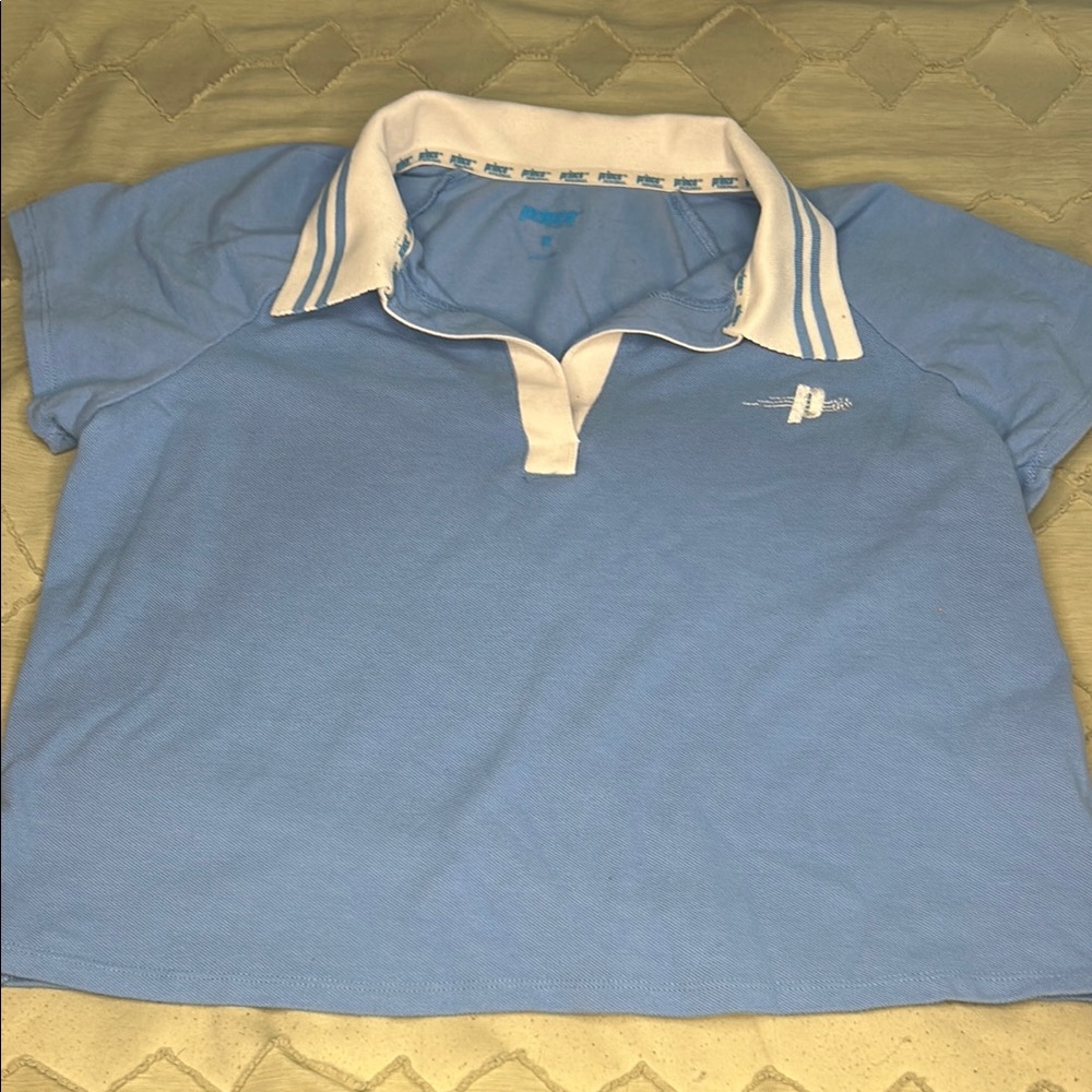 Prince Blue and White Polo Shirt Classic Sporty Design